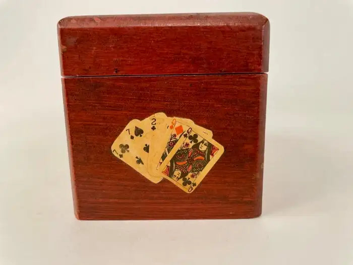 Italian Painted and Lacquered Playing Card Box
