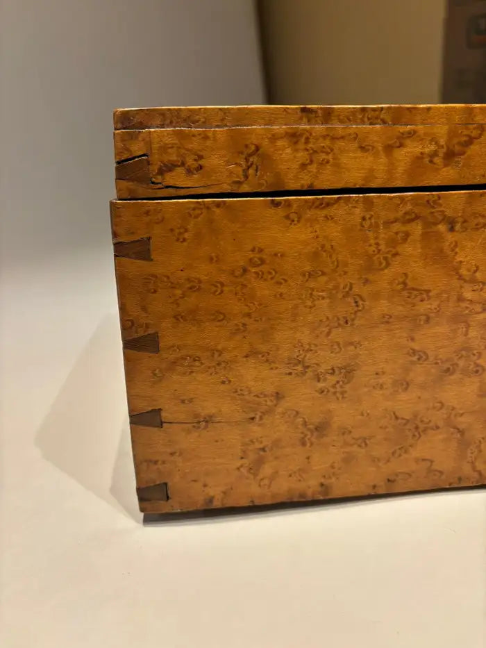 19th Century American Birds Eye Maple Wood Box