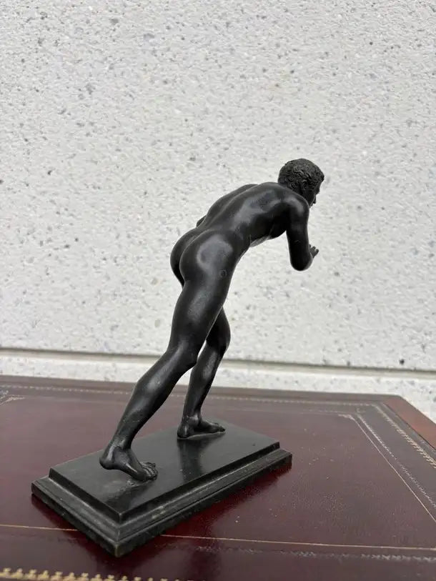 Grand Tour Bronze of a Nude Wrestler after the Roman Original from Herculaneum