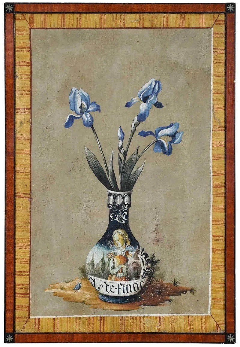 Italian Gesso Canvas Mounted Still Lives