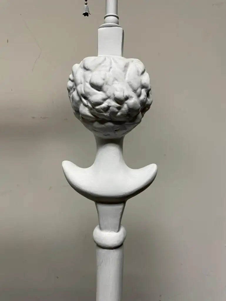 Pair Painted Plaster Table Lamps After Alberto Giacometti, "Tete de Femme"