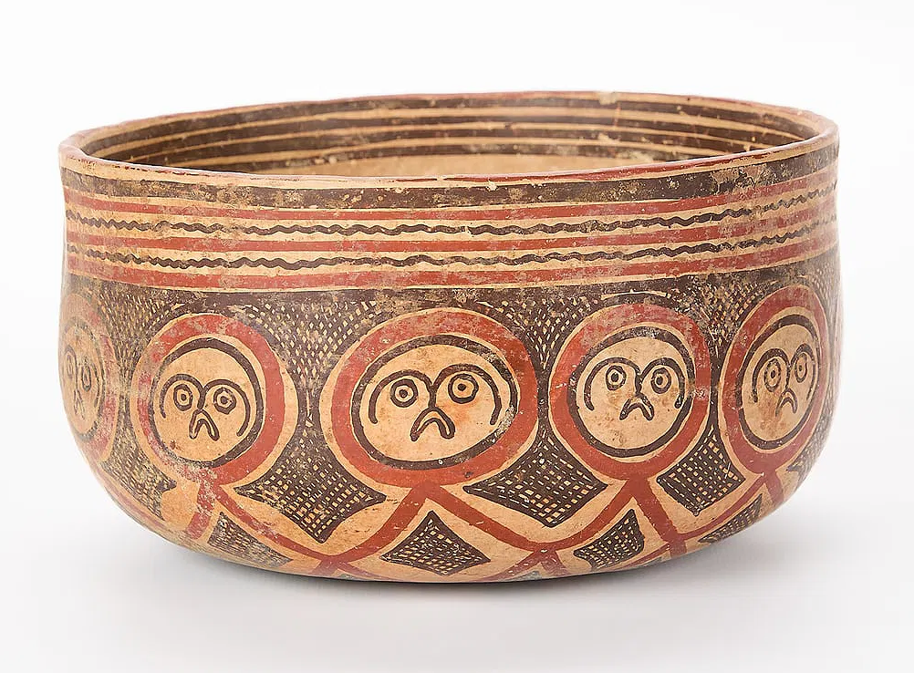 Pre-Columbian Mayan Polychrome Pottery Bowl