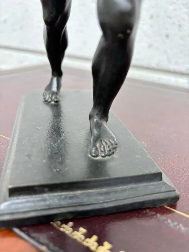 Grand Tour Bronze of a Nude Wrestler after the Roman Original from Herculaneum