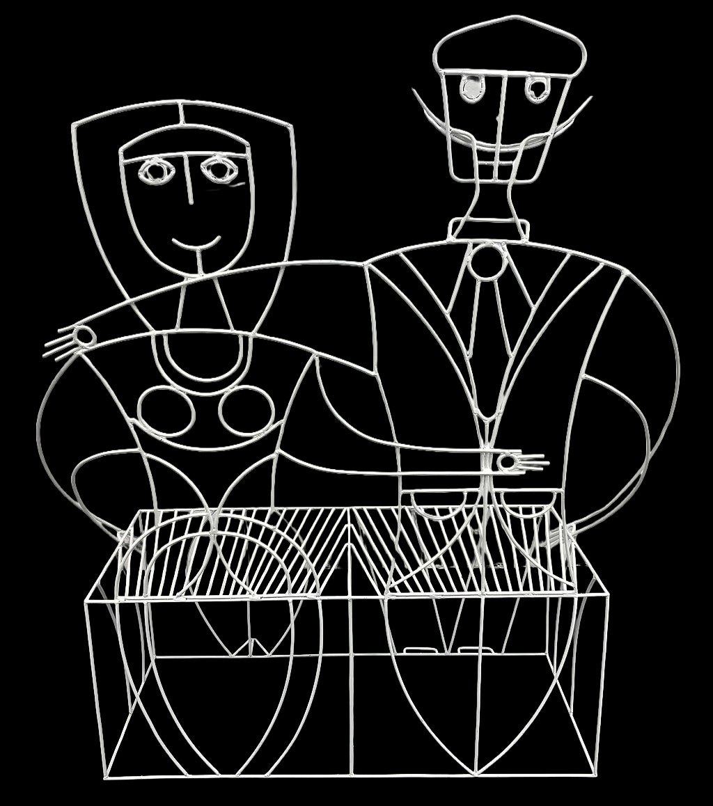 John Risley Monsieur and Madam Welded Metal Bench