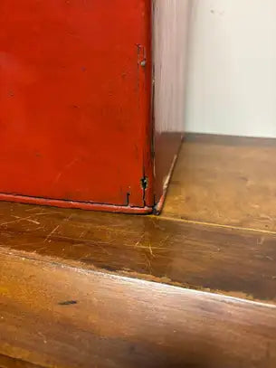 Southeast Asian Small Red Painted Apothecary Chest