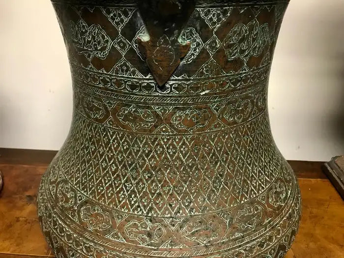 Ottoman Copper Bucket With Incised Decoration