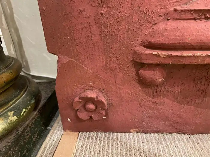 Monumental 19th Century Neoclassical Terracotta Urn Architectural Relief