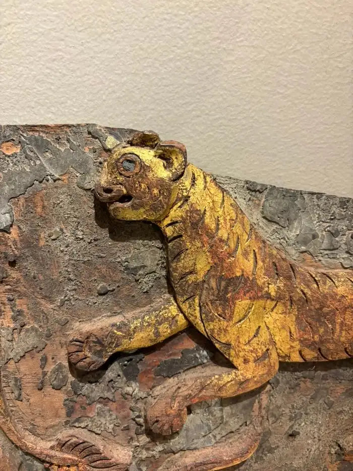 19th Century Anglo Indian Carving of an Elephant, a Tiger, a Serpent and a Rat