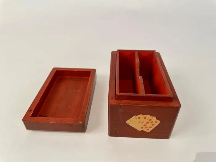 Italian Painted and Lacquered Playing Card Box