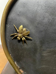 19th Century English Mahogany Brass And Steel Magazine Rack