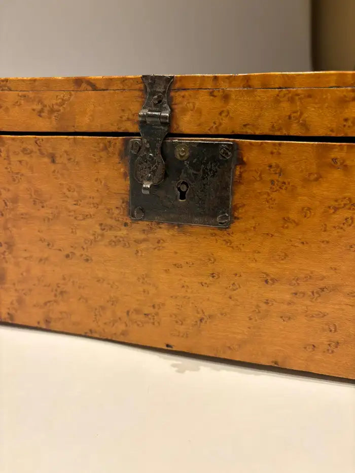19th Century American Birds Eye Maple Wood Box