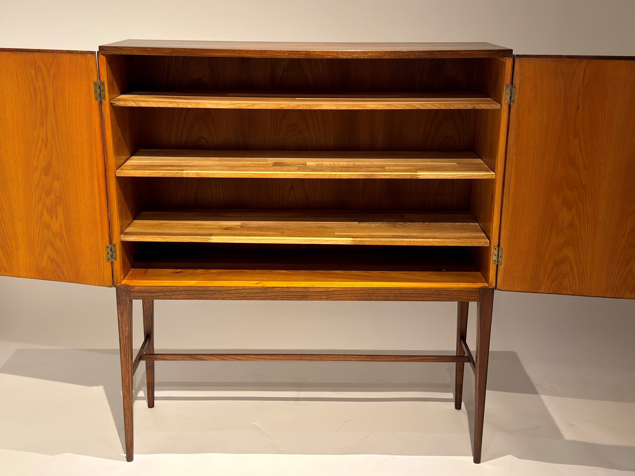 Frode Holm for Illums Bolighus Two-Door Teak Cabinet on Tapered Legs