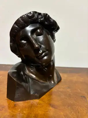 French Grand Tour Bronze Bust of Michelangelo's Dying Slave