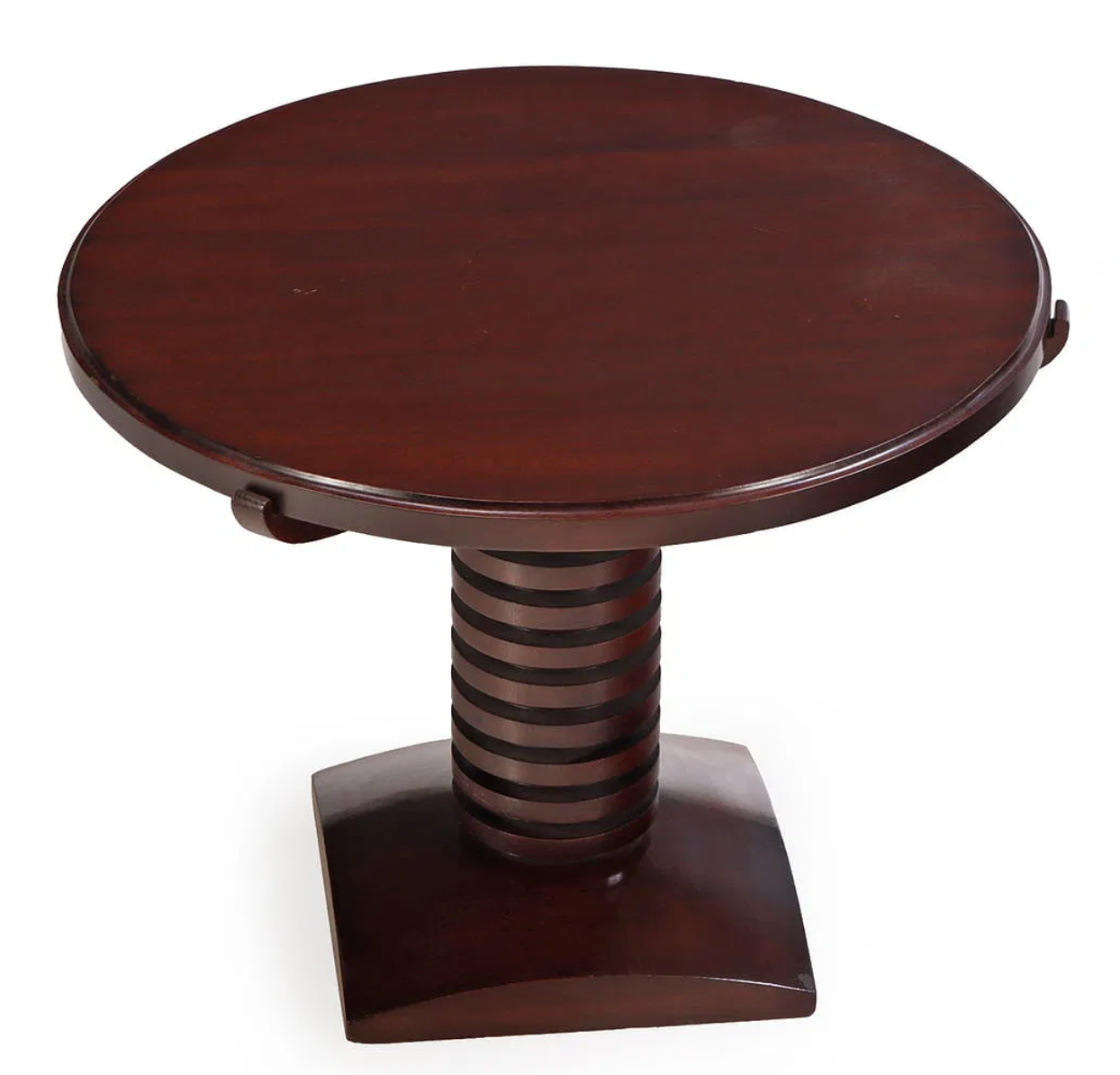 French Mahogany Occasional Table by Victor Courtray