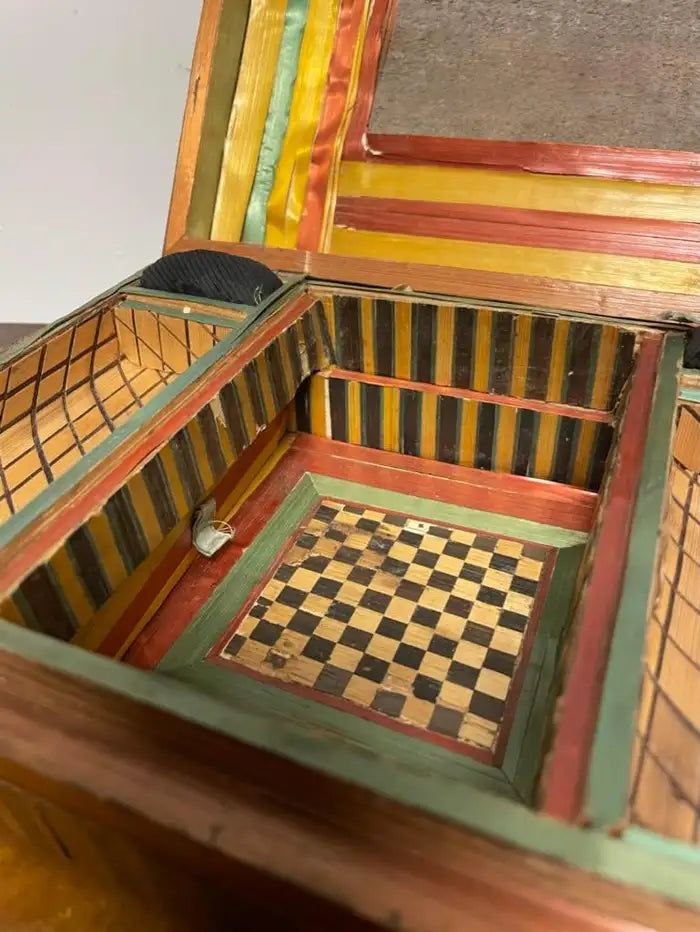 18th Century French Straw Marquetry, 'Marqueterie de Paille' Work Box
