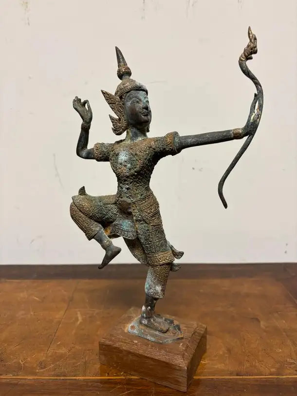 Mid 20th Century Thai Bronze of Rama as an Archer