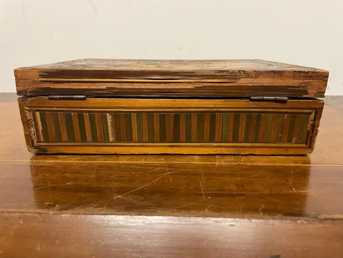 18th Century French Straw Marquetry, 'Marqueterie de Paille' Work Box