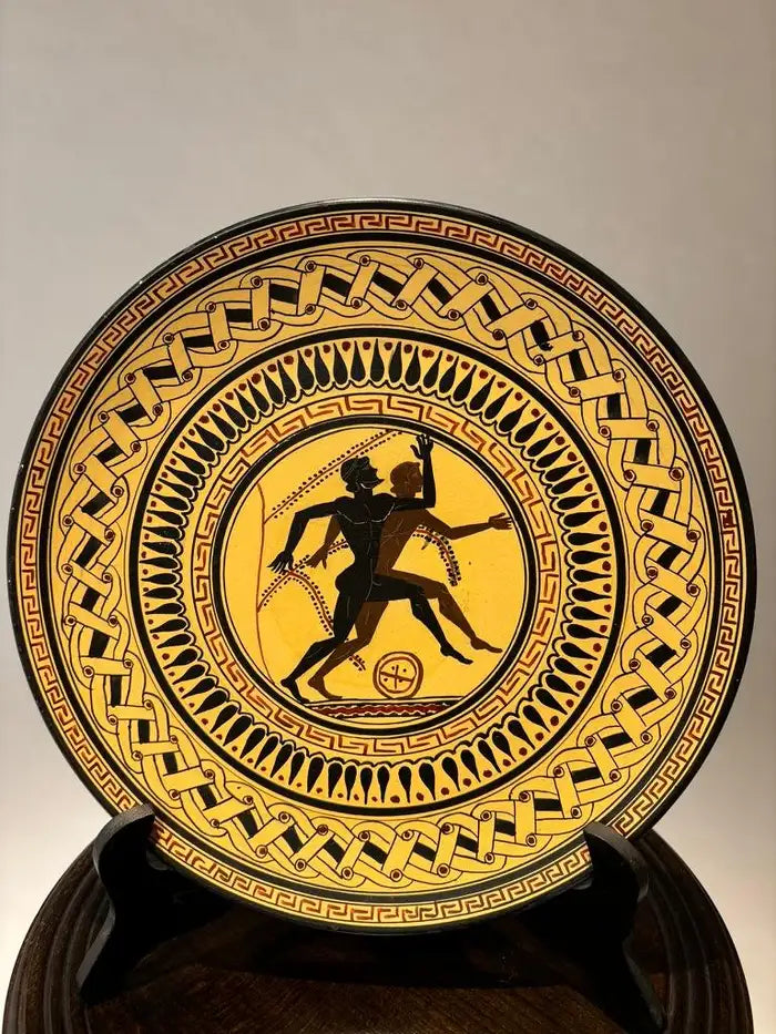 Ancient Greek Style Charger with Olympian Runners