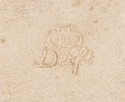 Two Dutch Royal Delft Cloisonne Marabou Tiles