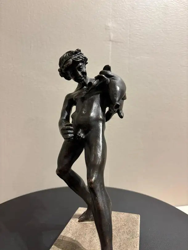 19th Century Italian Grand Tour Bronze of a Satyr Sculpture, Pompeii