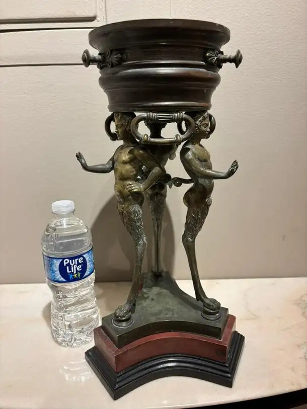 19th Century Italian Grand Tour Bronze Brazier, Ancient Pompeii Original