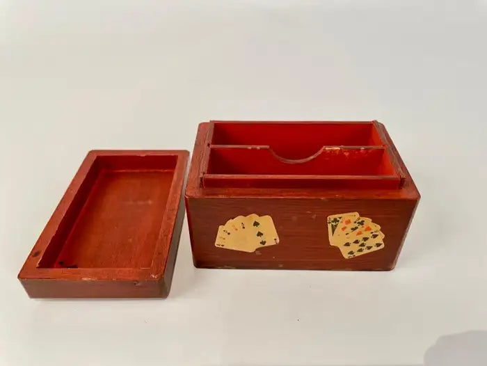 Italian Painted and Lacquered Playing Card Box