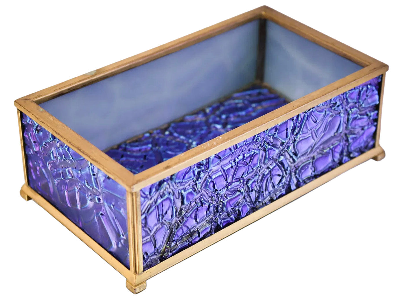 Tiffany Furnaces Gilt-Bronze and Favrile Glass Jardinière