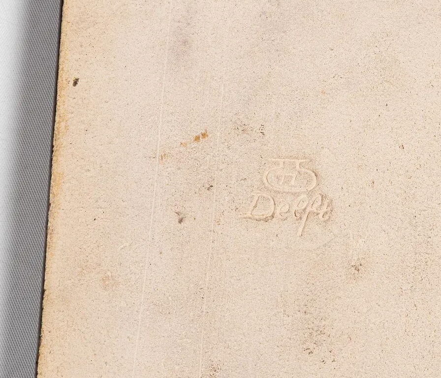 Two Dutch Royal Delft Cloisonne Marabou Tiles