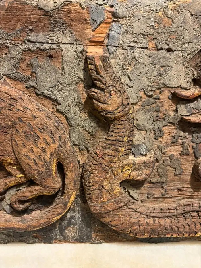19th Century Anglo Indian Carving of an Elephant, a Tiger, a Serpent and a Rat
