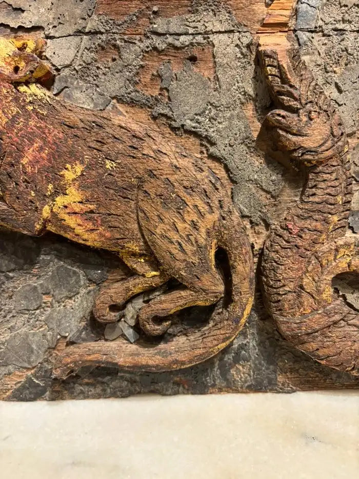 19th Century Anglo Indian Carving of an Elephant, a Tiger, a Serpent and a Rat