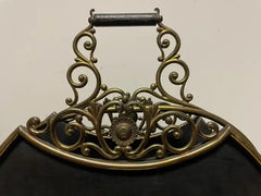 19th Century English Mahogany Brass And Steel Magazine Rack