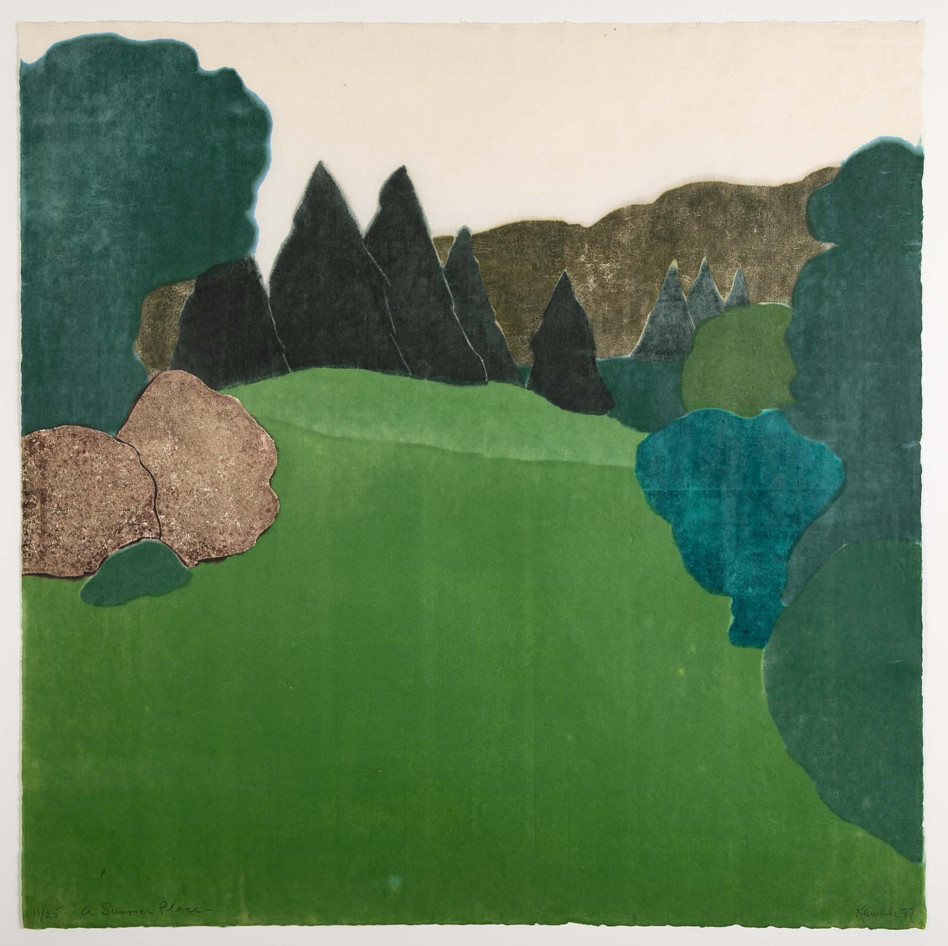 A Wood cut Print By Richard Kemble