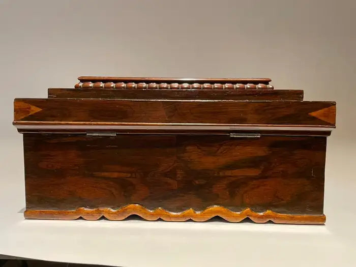 19th Century American Rosewood Box with Fruit Wood Star Inlay