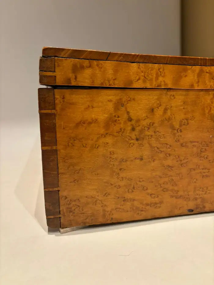 19th Century American Birds Eye Maple Wood Box