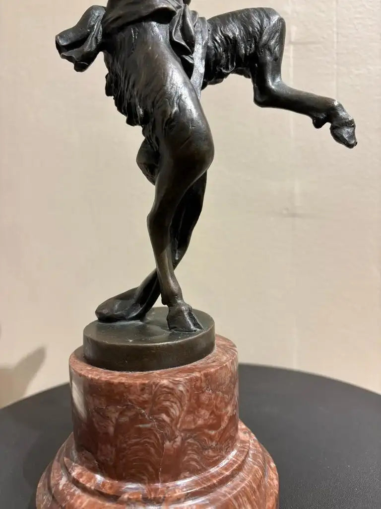 Bronze Satyr Carrying the Young Dionysus by Franz Bergman