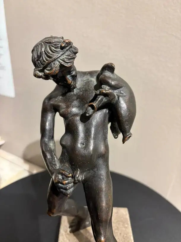 19th Century Italian Grand Tour Bronze of a Satyr Sculpture, Pompeii