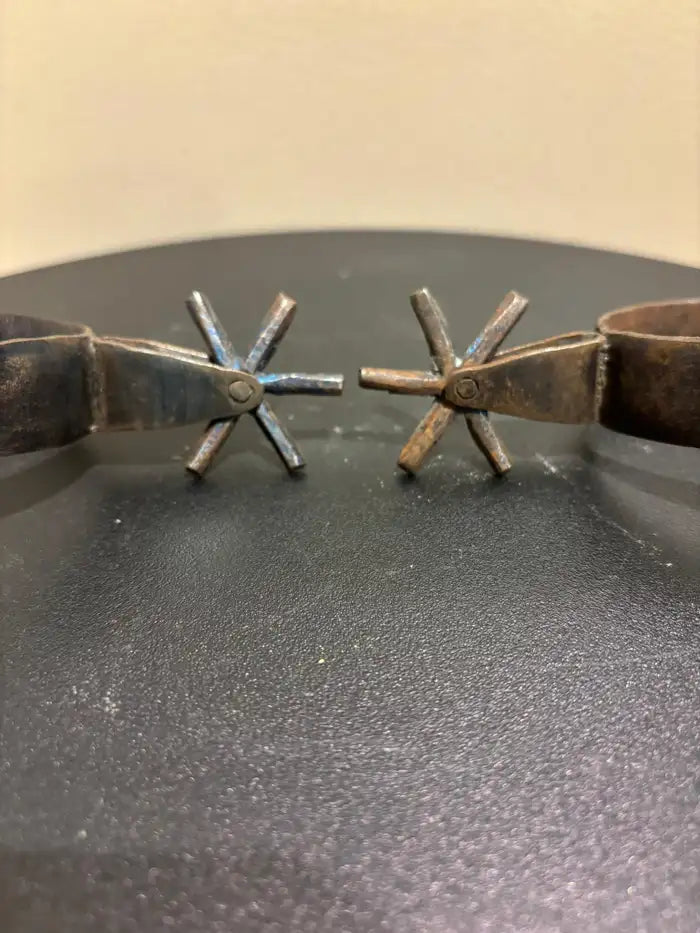 Spanish Colonial Etched Steel Spurs, Circa 1800