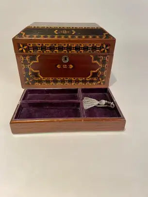 19th English Regency Inlaid Jewelry Box