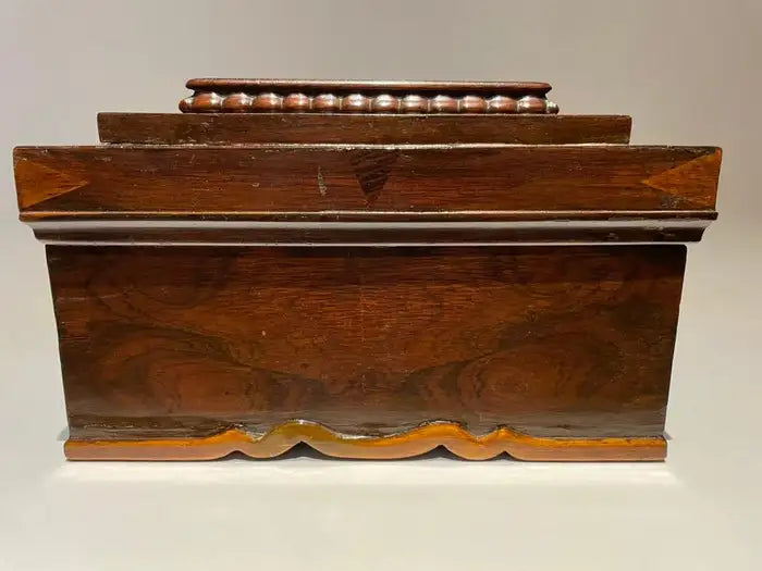 19th Century American Rosewood Box with Fruit Wood Star Inlay