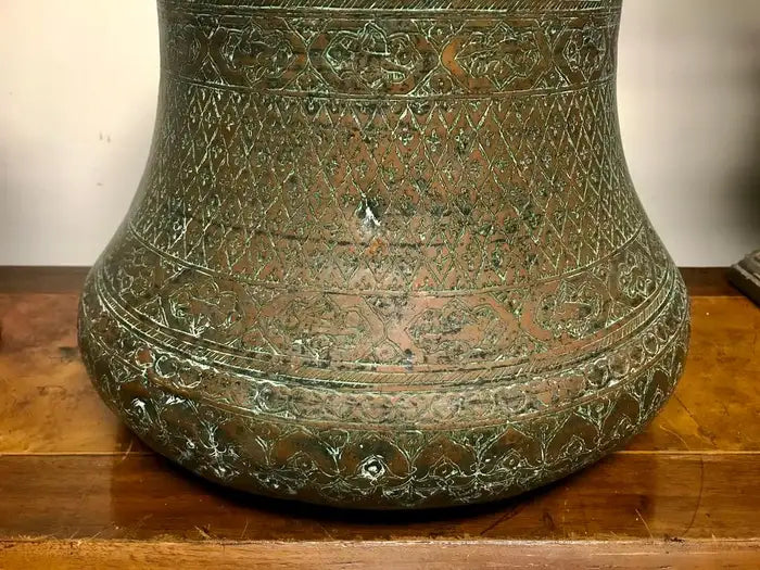 Ottoman Copper Bucket With Incised Decoration