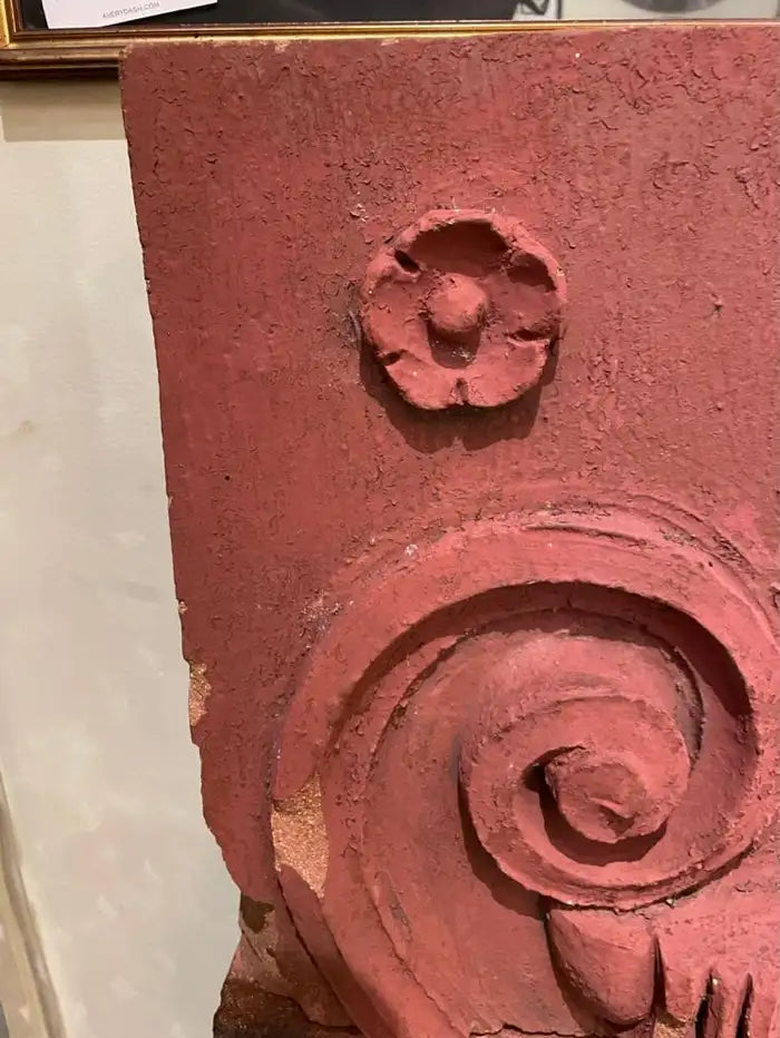 Monumental 19th Century Neoclassical Terracotta Urn Architectural Relief