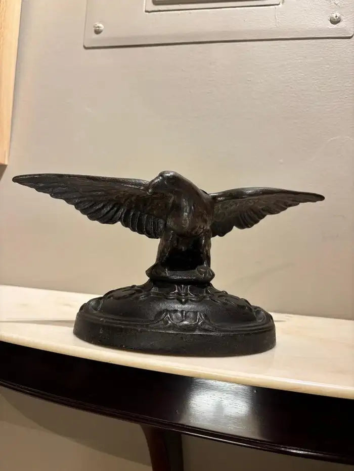 19th Century American Cast Iron Eagle Sculpture