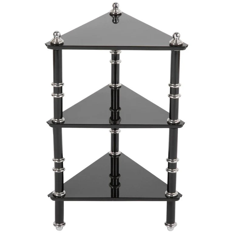 Lacquered Wood & Aluminium Triangular Side Table by Warren McArthur