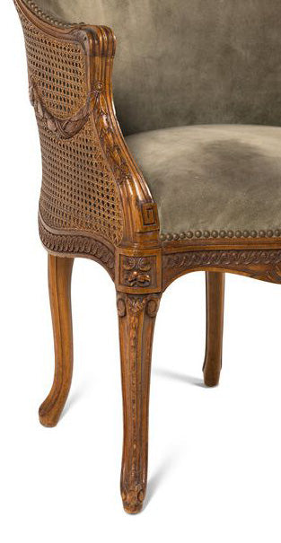 Louis XVI style Carved Beechwood Armchair