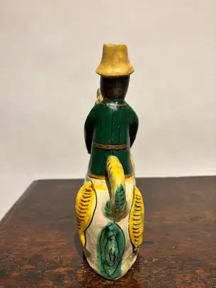 19th Century Spanish Talavera Glazed Ceramic Horse and Rider