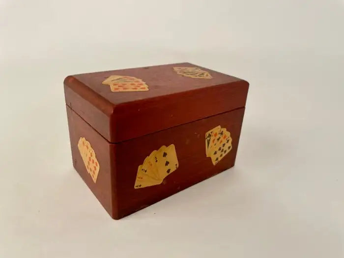 Italian Painted and Lacquered Playing Card Box