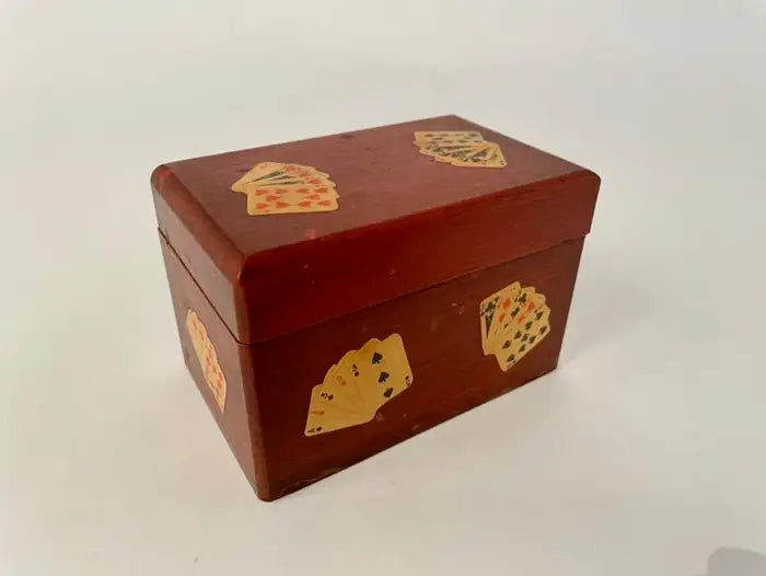 Italian Painted and Lacquered Playing Card Box