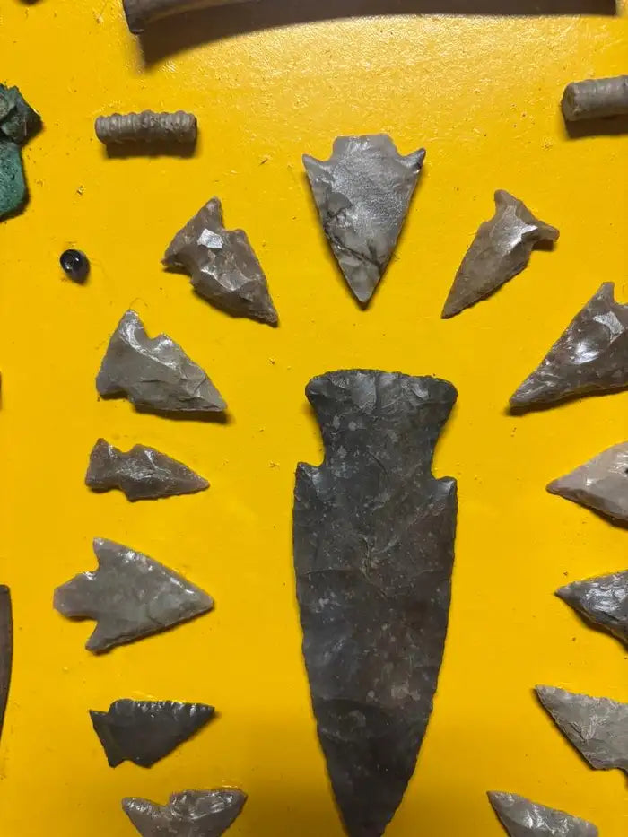 Arrowhead Collection, Eastern Woodlands Indians Artifacts, Stone, Copper, Bone