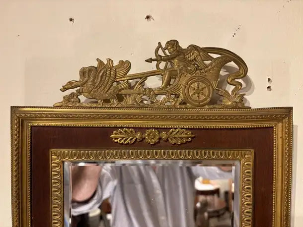 French Empire Style Gilt Bronze Two Light Candle Sconce with Swan Decoration