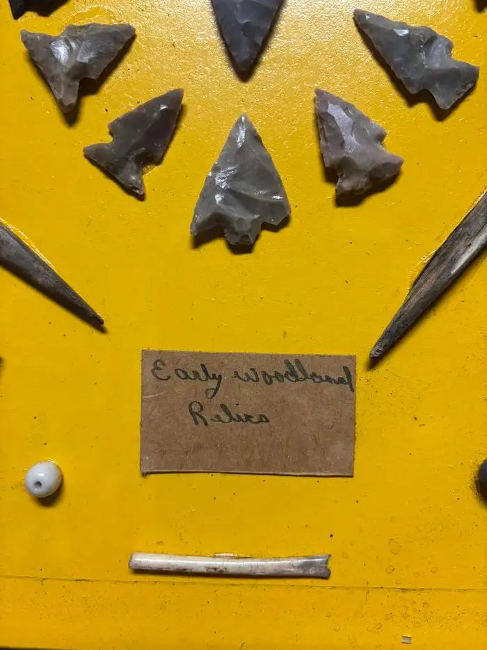 Arrowhead Collection, Eastern Woodlands Indians Artifacts, Stone, Copper, Bone